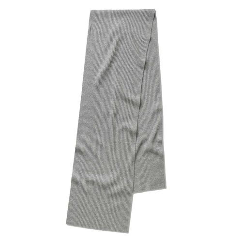 Assembly Label Wool Cashmere Rib Scarf Grey Marle